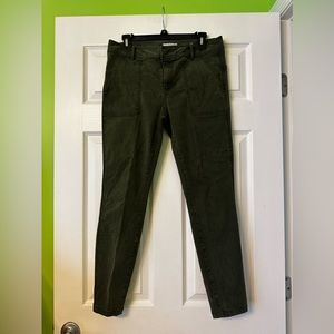 Loft olive green pants no rip no stain side 8